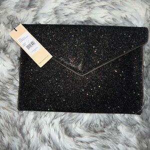 Rebecca Minkoff Black & Multi Color Glitter Clutch